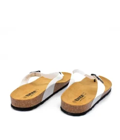 Versatile White Vinyl Thong Sandal