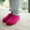 Very comfortable Fuchsia Felt Slippers with footbed
