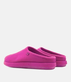 Very comfortable Fuchsia Felt Slippers with footbed