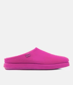 Very comfortable Fuchsia Felt Slippers with footbed