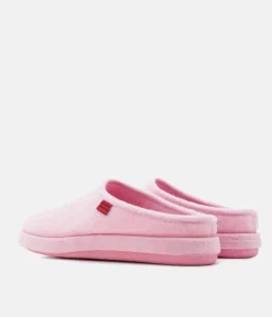 Very comfortable Pink Felt Slippers with footbed