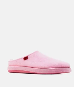 Very comfortable Pink Felt Slippers with footbed