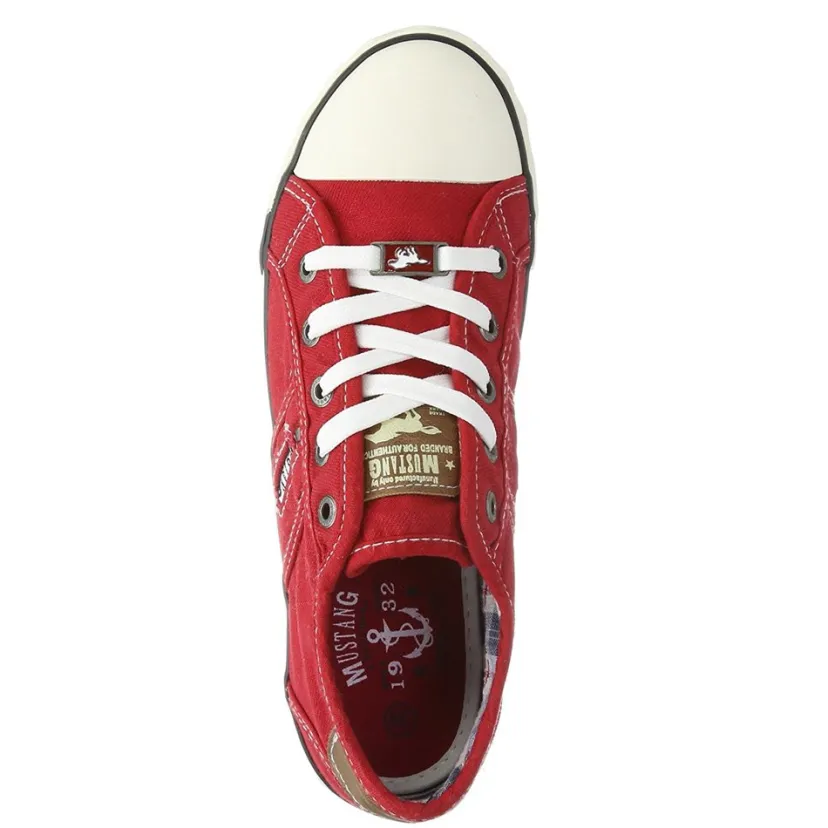 Vintage Red Lace Up Trainer