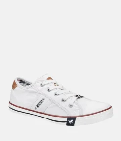 Vintage Style White Lace Up Trainer