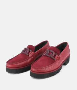 Vittoria Mengoni Beautiful Red Leather Loafers