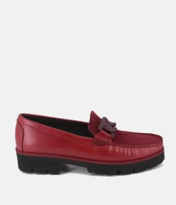Vittoria Mengoni Beautiful Red Leather Loafers