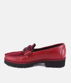 Vittoria Mengoni Beautiful Red Leather Loafers
