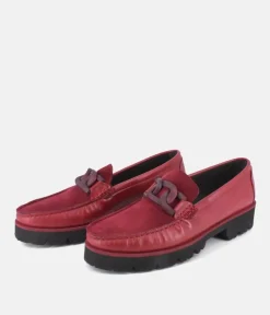 Vittoria Mengoni Beautiful Red Leather Loafers