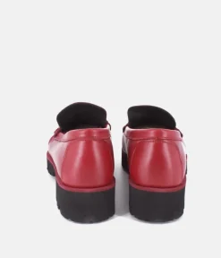 Vittoria Mengoni Beautiful Red Leather Loafers
