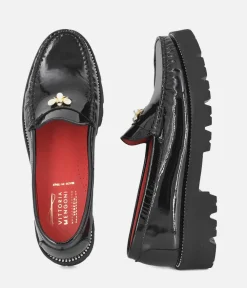 Vittoria Mengoni Black Patent Dressy Loafers