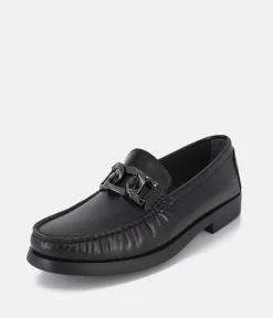 Vittoria Mengoni Classic Black Leather Loafers