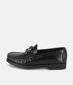 Vittoria Mengoni Classic Black Leather Loafers