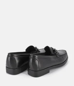 Vittoria Mengoni Classic Black Leather Loafers