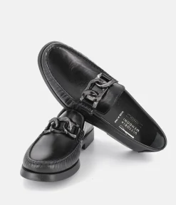 Vittoria Mengoni Classic Black Leather Loafers