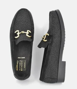 Vittoria Mengoni Dressy Black Leather Loafers