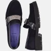 Vittoria Mengoni Fabulous Diamante Navy Suede Loafers
