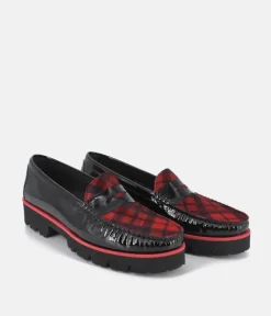 Vittoria Mengoni Gorgeous Black/Tartan Loafers