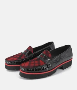 Vittoria Mengoni Gorgeous Black/Tartan Loafers