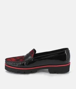Vittoria Mengoni Gorgeous Black/Tartan Loafers