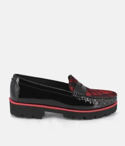Vittoria Mengoni Gorgeous Black/Tartan Loafers