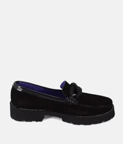 Vittoria Mengoni Premium Black Suede Loafers