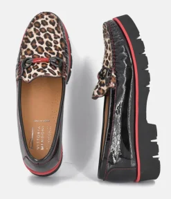 Vittoria Mengoni Striking Black/Leopard Loafers