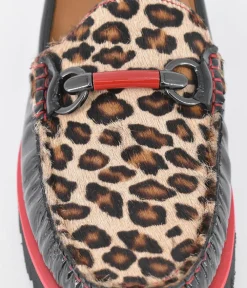 Vittoria Mengoni Striking Black/Leopard Loafers