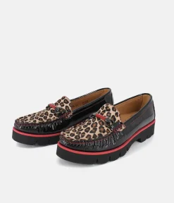 Vittoria Mengoni Striking Black/Leopard Loafers