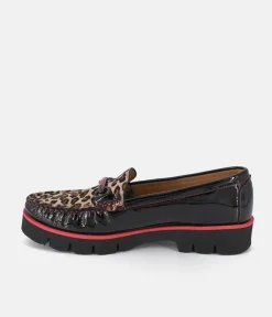 Vittoria Mengoni Striking Black/Leopard Loafers