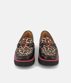 Vittoria Mengoni Striking Black/Leopard Loafers