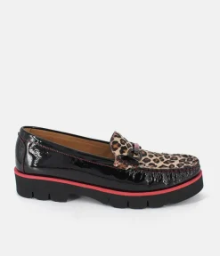 Vittoria Mengoni Striking Black/Leopard Loafers