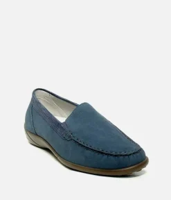 Waldlaufer Classic Jeans Blue Nubuck Loafers