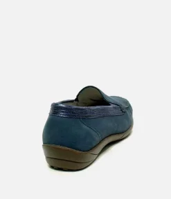 Waldlaufer Classic Jeans Blue Nubuck Loafers