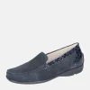 Waldlaufer Classic Navy Blue Suede Loafers