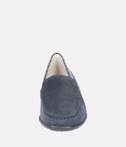 Waldlaufer Classic Navy Blue Suede Loafers