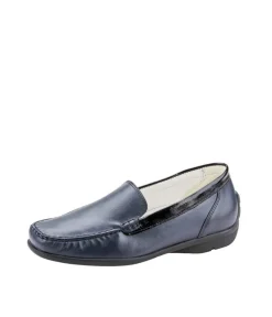 Waldlaufer Classic Wide Fit Navy Loafers