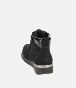 Waldlaufer Dressy Extra Wide Black Ankle Boots