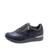 Waldlaufer Fashionable Wide Fit Navy Combi Sneakers