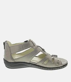 Waldlaufer Metallic Gold Gladiator Style Sandal