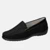 Waldlaufer Plush Black Suede Loafers