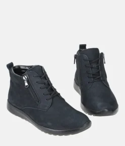 Waldlaufer Premium Navy Lace Up Ankle Boots