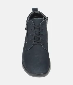 Waldlaufer Premium Navy Lace Up Ankle Boots