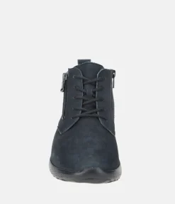 Waldlaufer Premium Navy Lace Up Ankle Boots