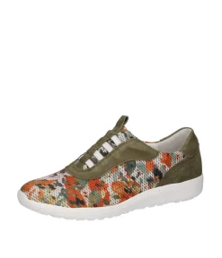 Waldlaufer Pretty Olive Floral Slip On Shoes