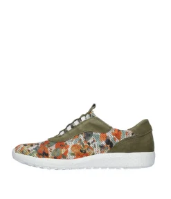 Waldlaufer Pretty Olive Floral Slip On Shoes