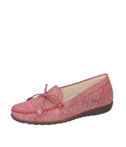 Waldlaufer Pretty Red Loafer with Bow Detail
