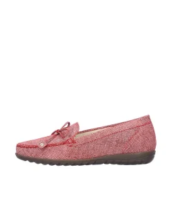 Waldlaufer Pretty Red Loafer with Bow Detail