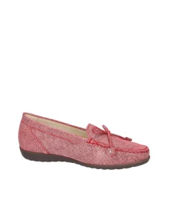 Waldlaufer Pretty Red Loafer with Bow Detail