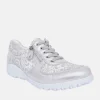 Waldlaufer Pretty Silver/White Floral Trainers
