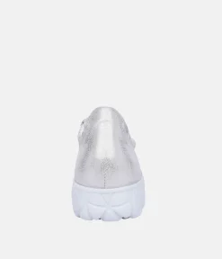 Waldlaufer Pretty Silver/White Floral Trainers